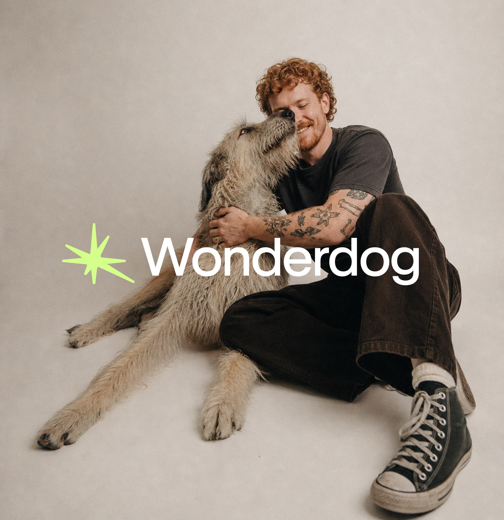 Brand image — wolfhound + friend